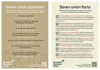 Seven union questions – flyer A5