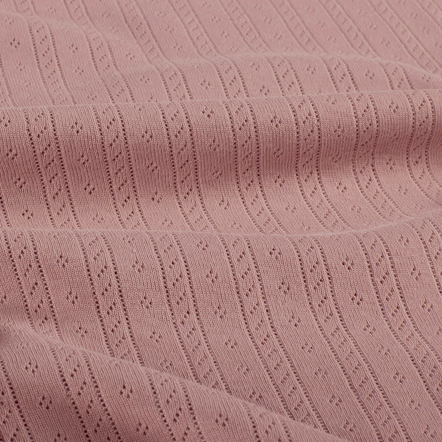 POINTELLE STRIPE N DOTS - DUSTY ROSE