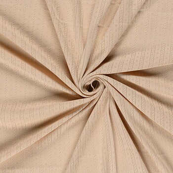 POINTELLE STRIPE N DOTS - BEIGE