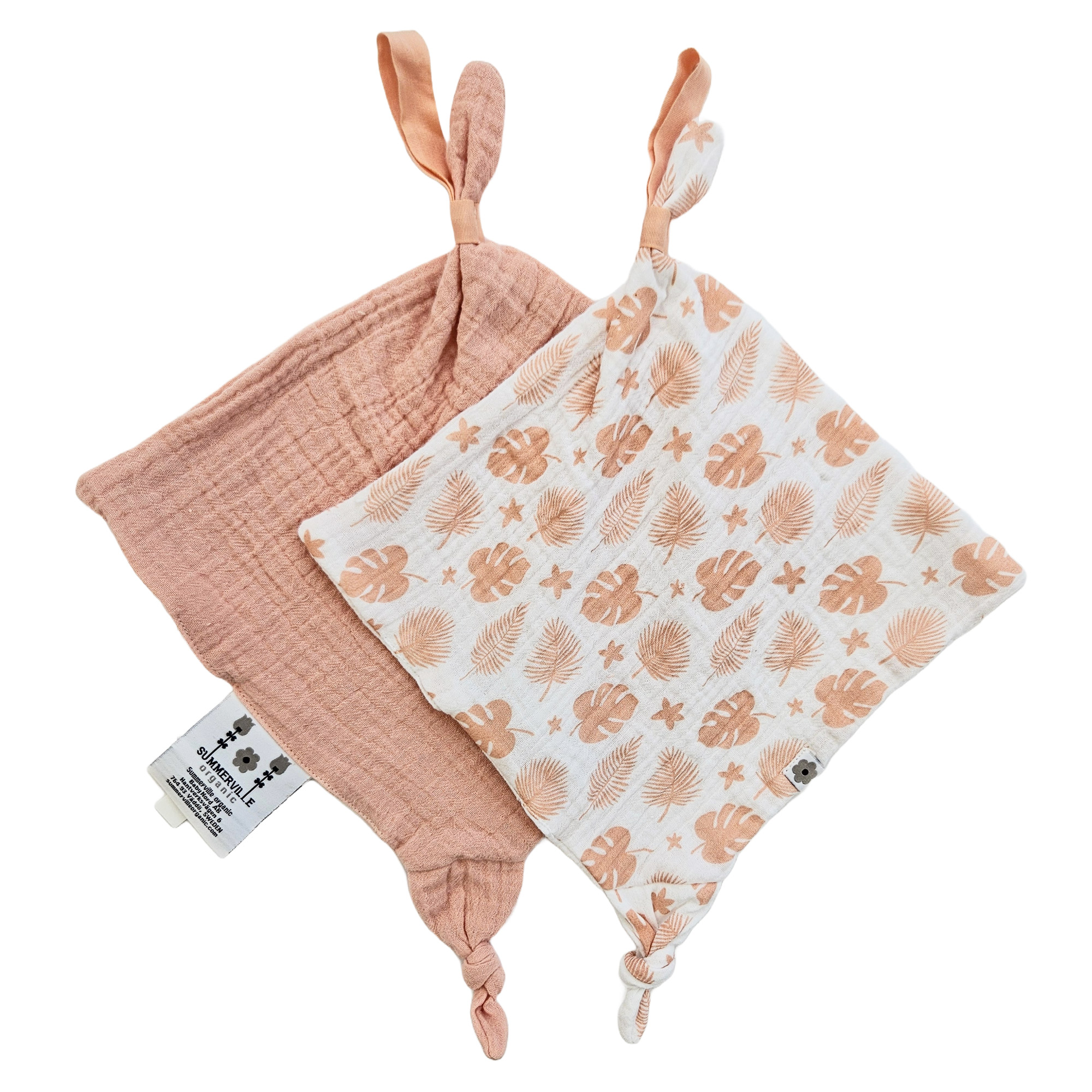 Snuttefilt 2-pack tropical peachy GOTS - Summerville