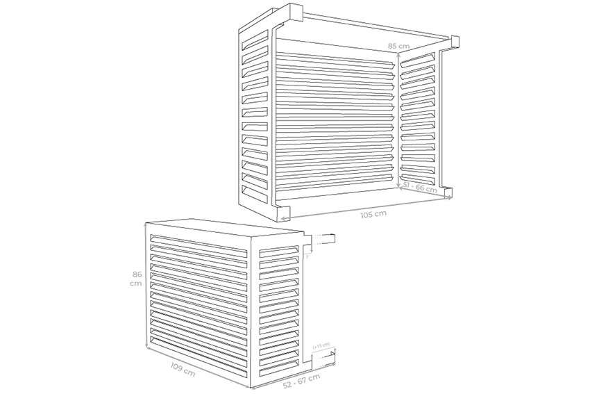 Condensing unit enclosure -RAL9010 - Aluminium  - 3