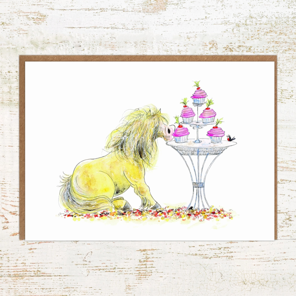 Birthday Card Pony Nut Gifts Horse Motif High Tea
