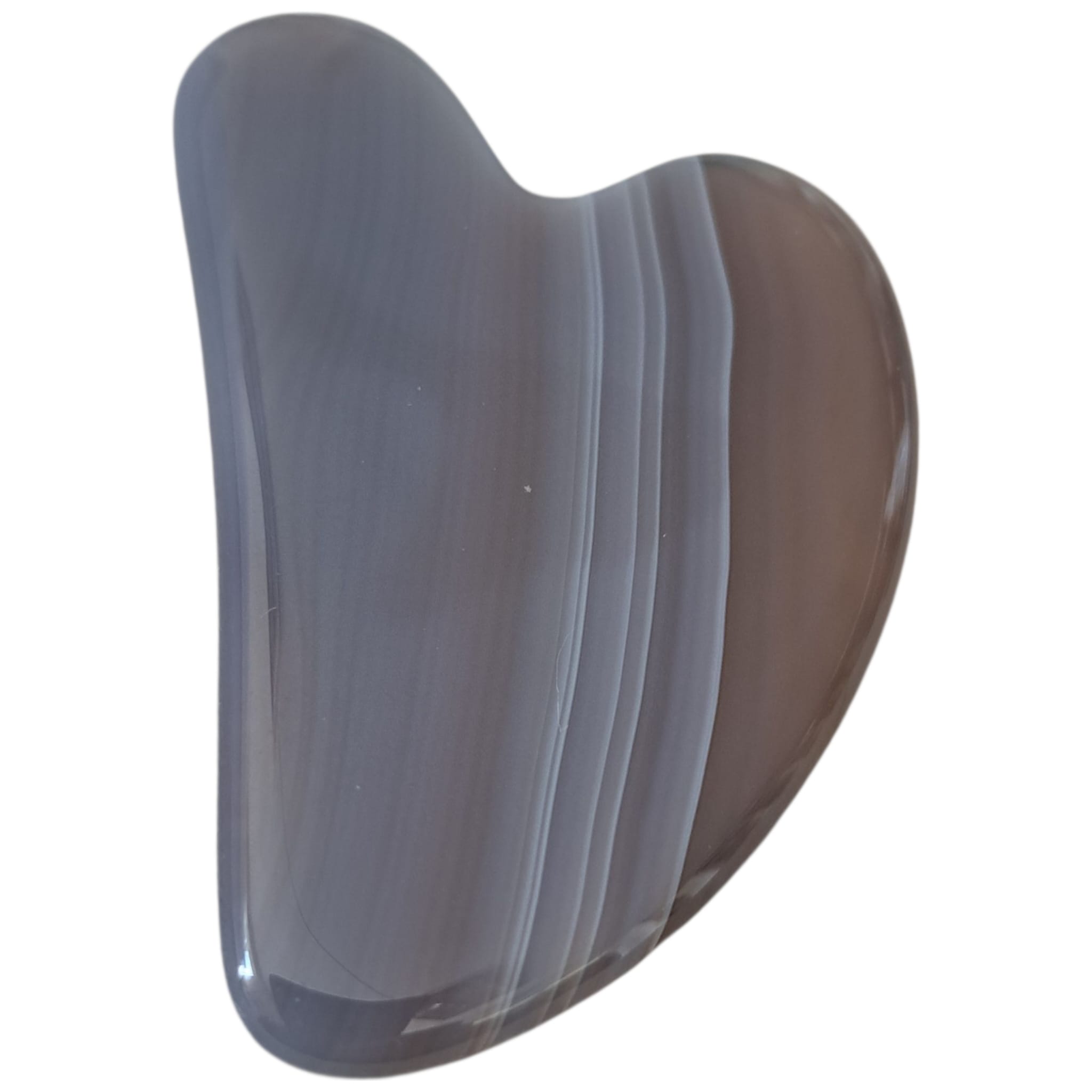 Heart Shaped Gua Sha  Massager, Grey Agate, Grå Agat - 4