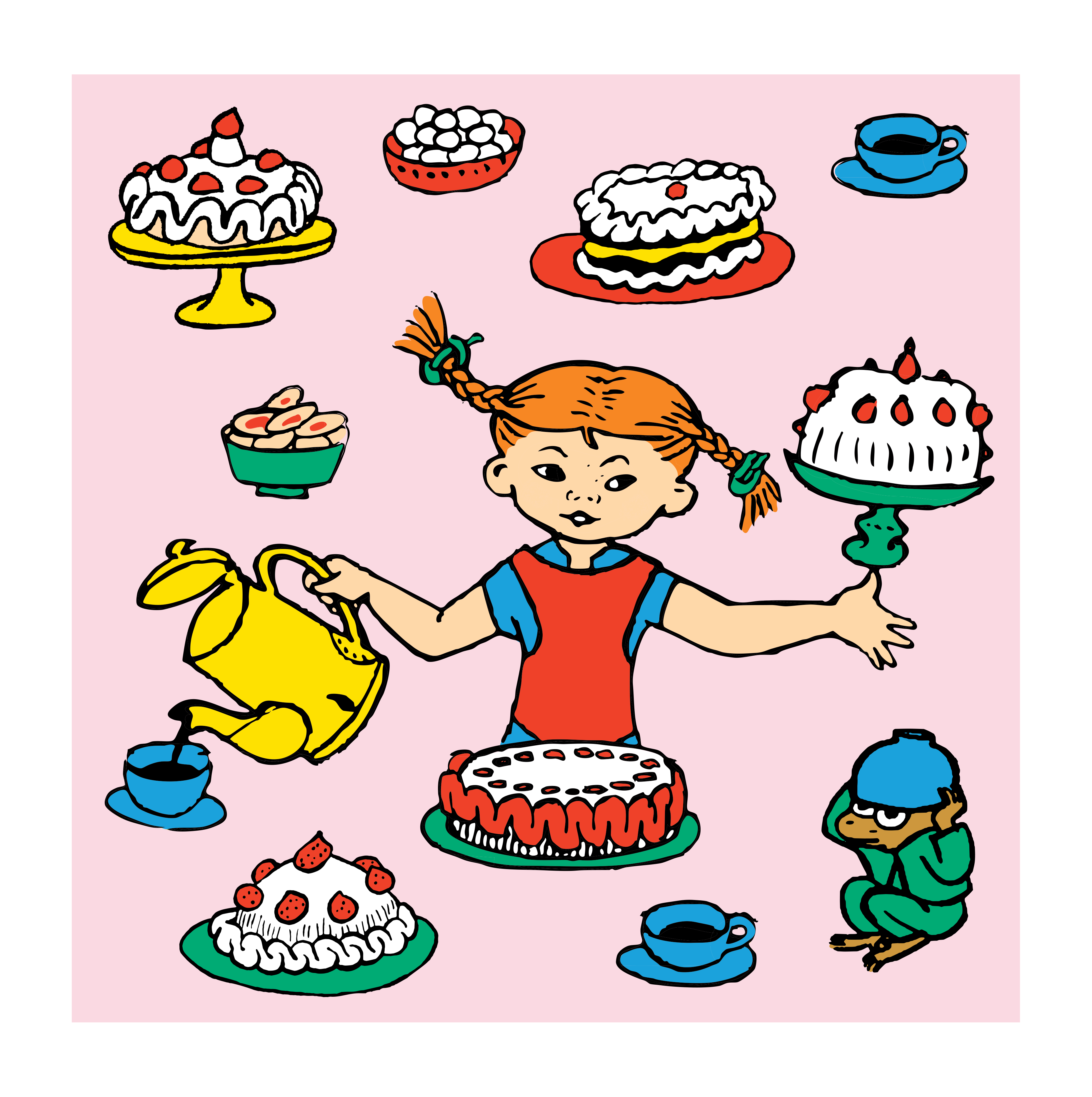 Pippi Longstocking napkins - Birthday
