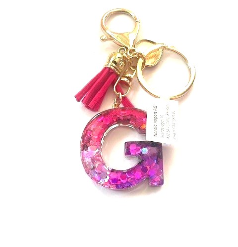 Nyckelring Rosa G 6-pack