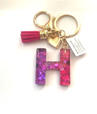 Nyckelring Rosa H 6-pack