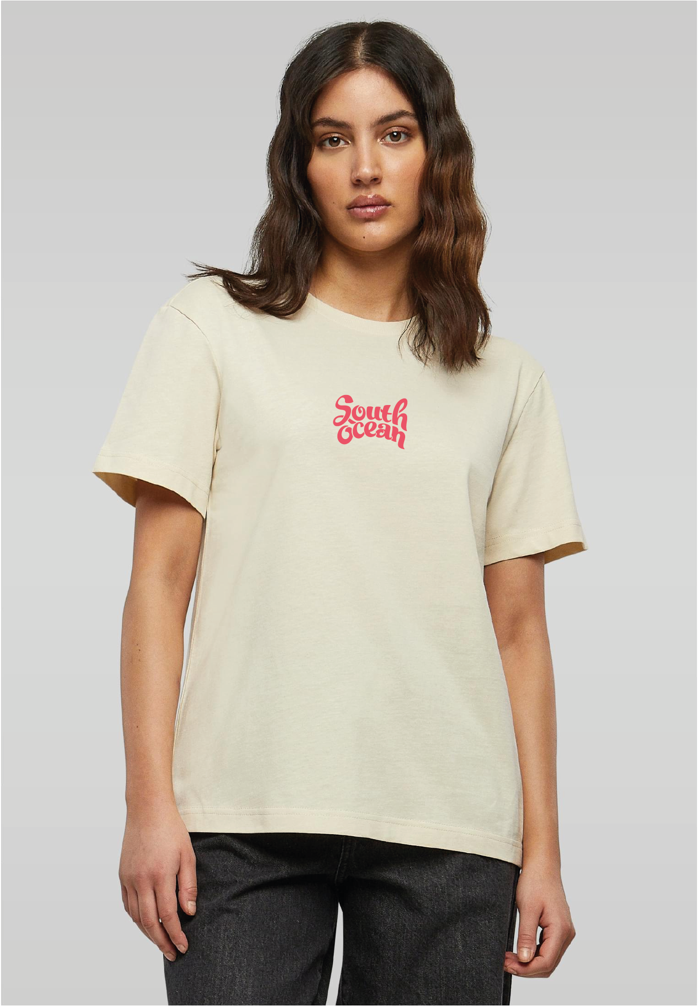 Ladies - Everyday Tee  Sand Embroidery Logo (SOF)
