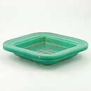 Wilhelm Kåge (Argenta 1959) Quadratic Bowl with Silver Grid Decor 21 cm