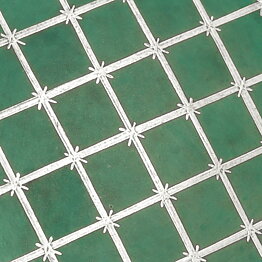 Wilhelm Kåge (Argenta 1959) Quadratic Bowl with Silver Grid Decor 21 cm