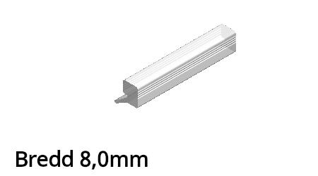 Henkelman Lockpackning Silikon Profil med Läpp 8,0mm
