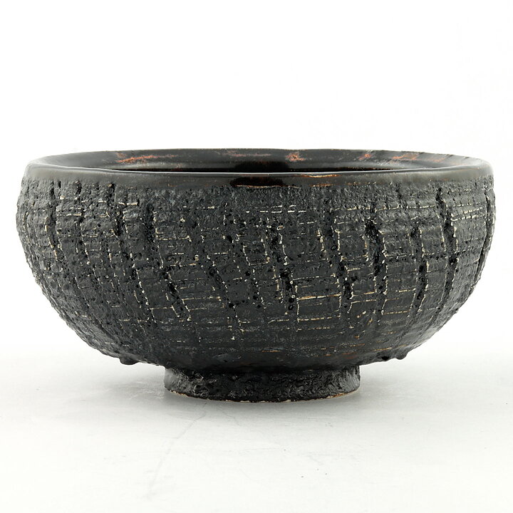Isak Isaksson (2000s) Unique Chawan Bowl with Black Glaze 14 cm #27