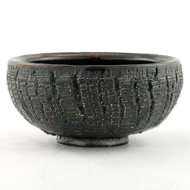 イサク・イサクソン  一点もの  黒色のボウル  茶碗  (14cm)  2000年代  #27