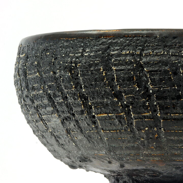 Isak Isaksson (2000s) Unique Chawan Bowl with Black Glaze 14 cm #27