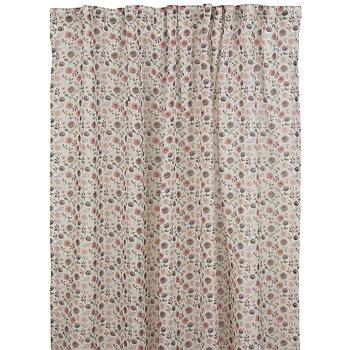 1 par Gardinlängder vita Rosie shabby chic lantlig stil