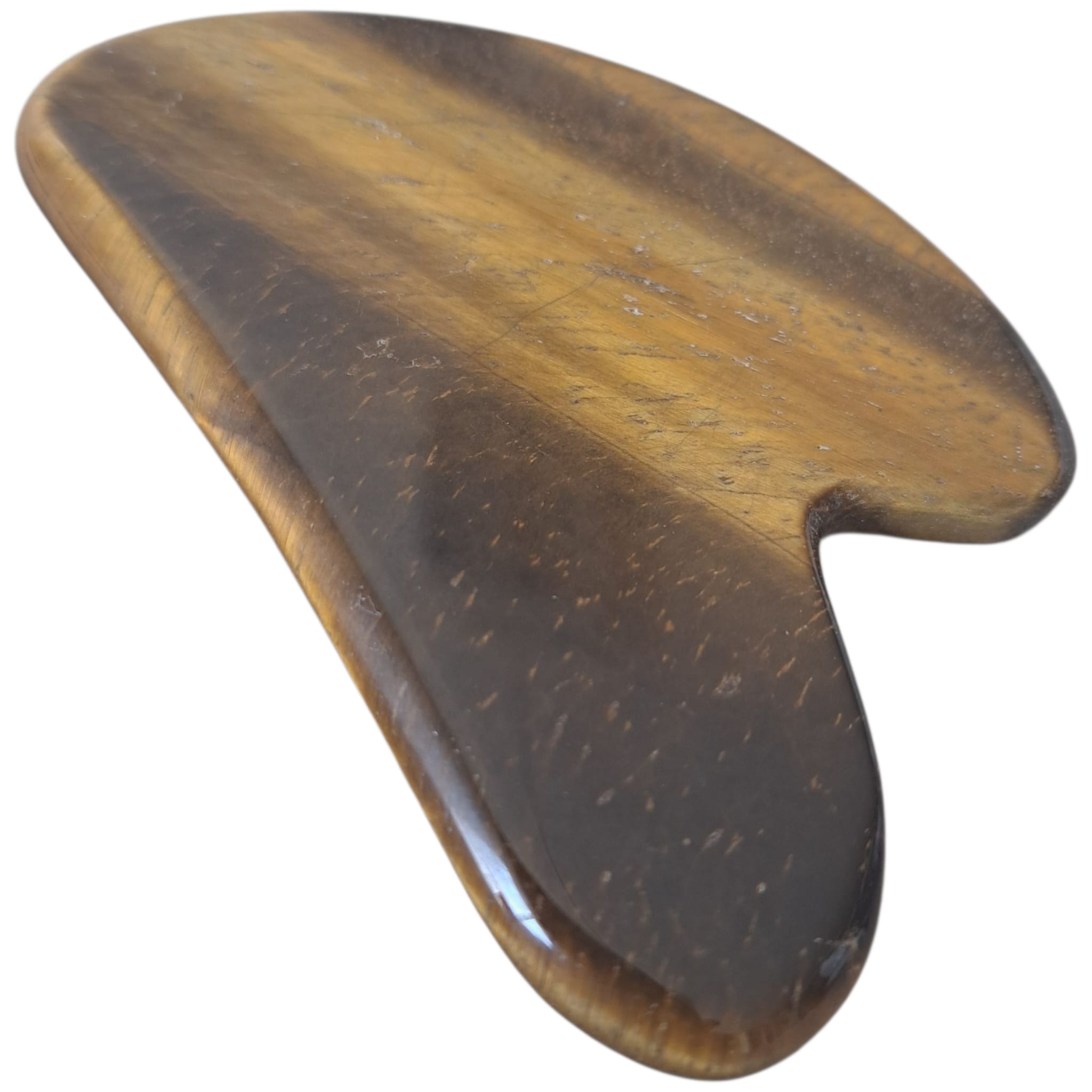 Heart Shaped Gua Sha  Massager, Tiger Eye - 4