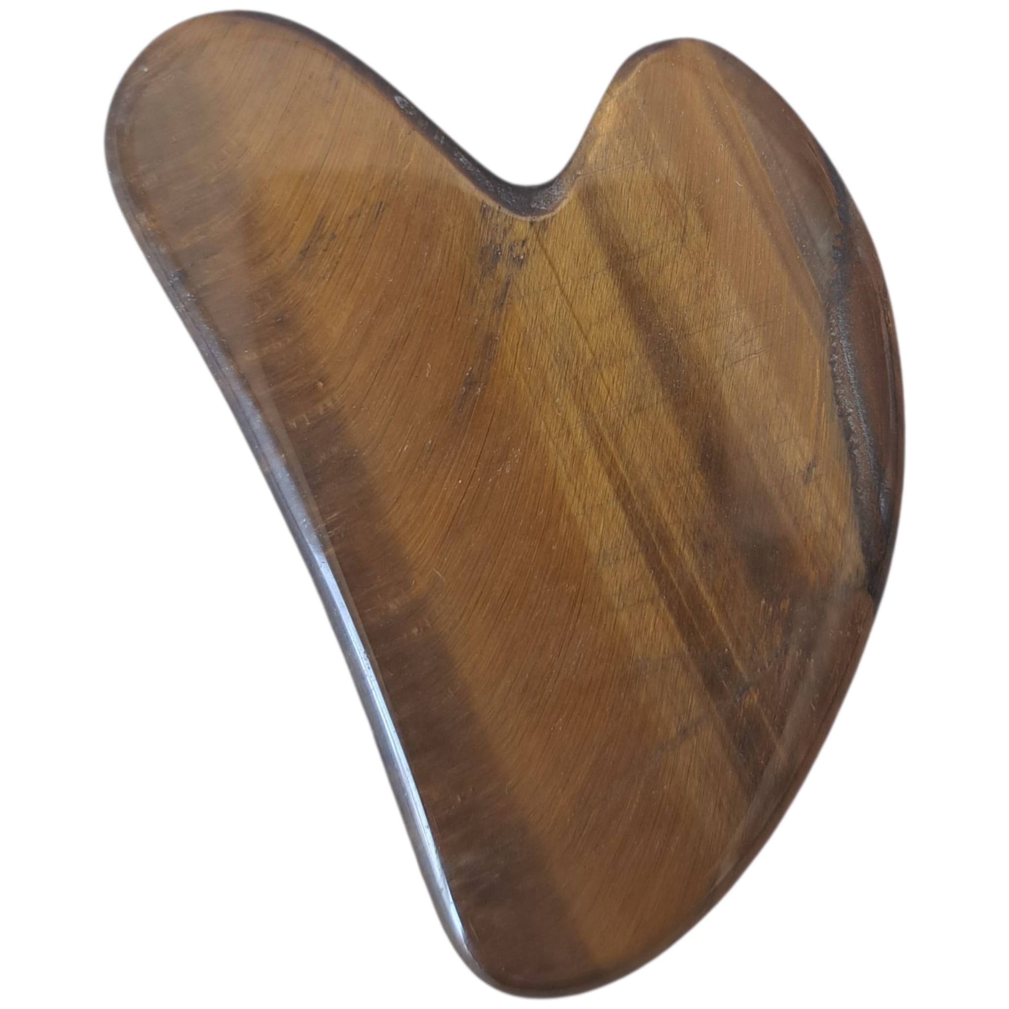 Heart Shaped Gua Sha  Massager, Tiger Eye - 3