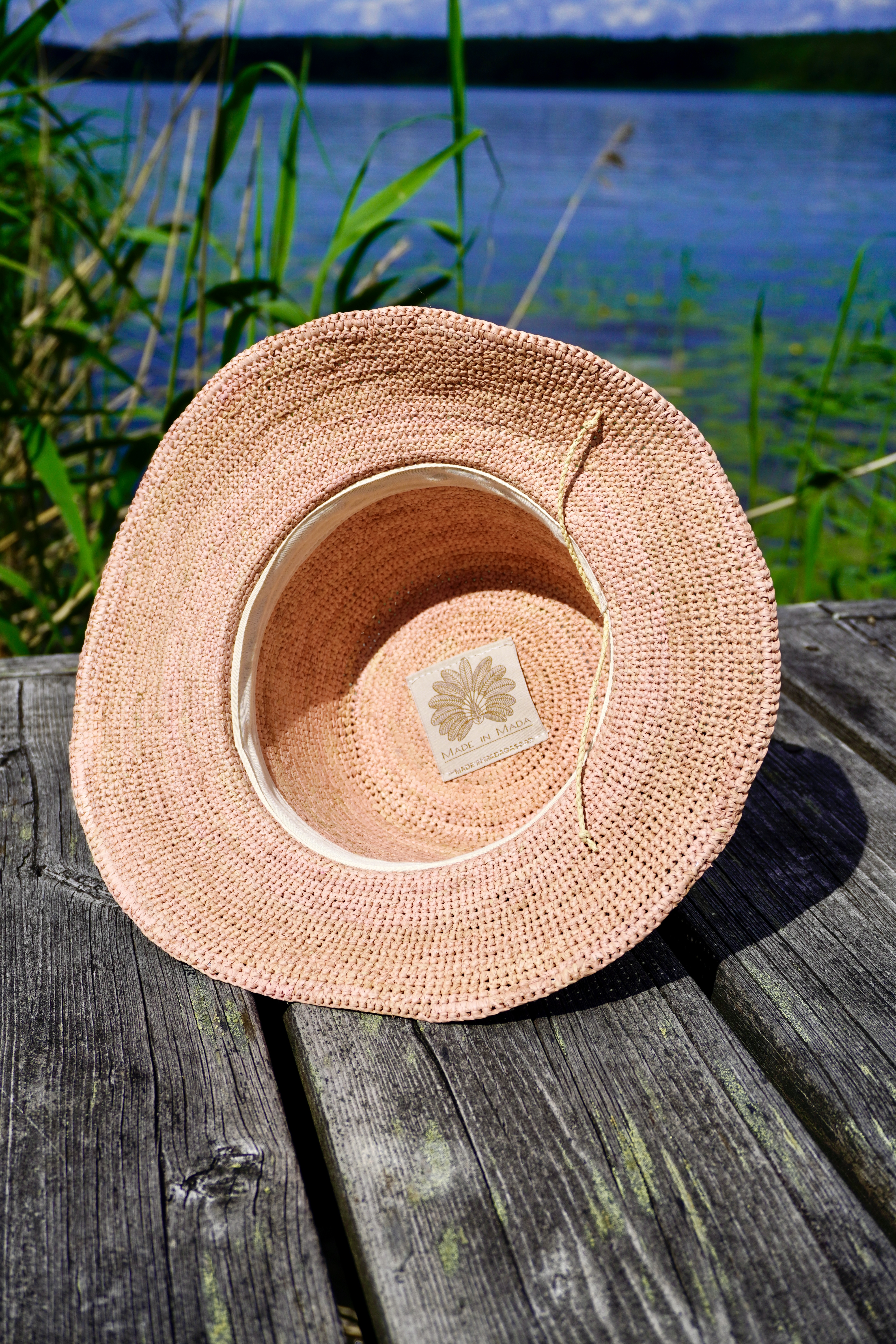 GASTON RAFFIA HAT LIGHT PINK 