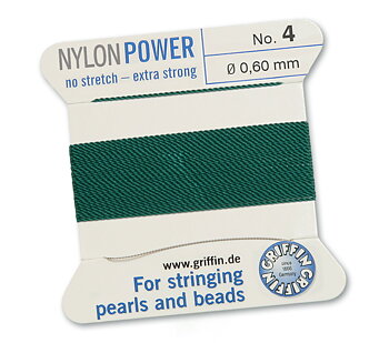Griffin Nylon Power grön pärltråd välj storlek