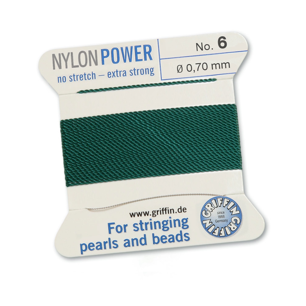 Griffin Nylon Power grön pärltråd välj storlek - 3