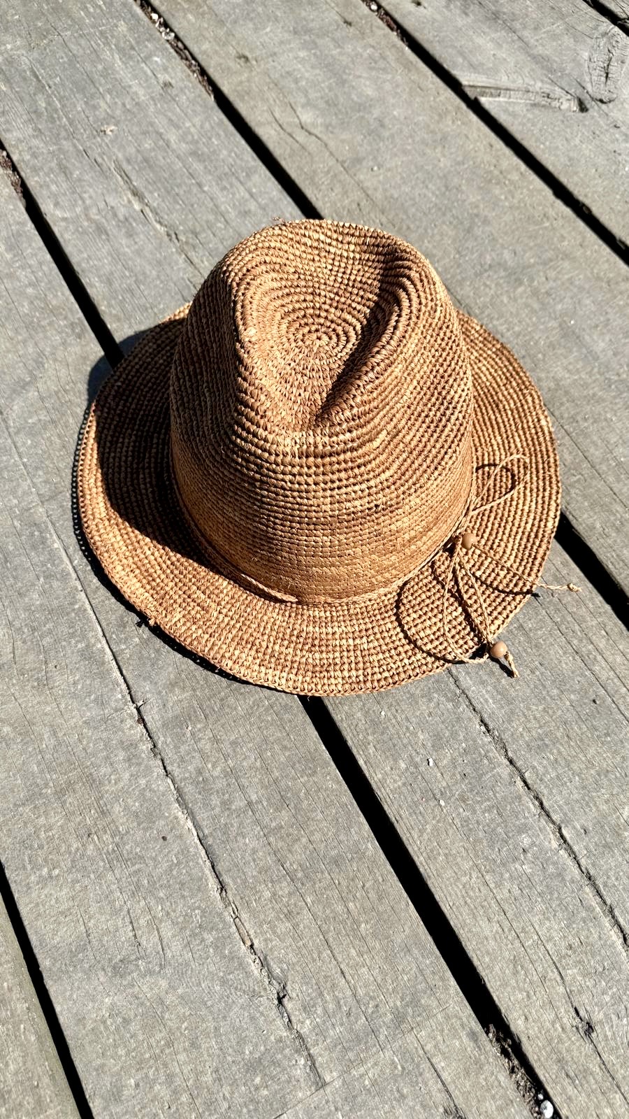 DEDE RAFFIA HAT LIGHT BROWN 
