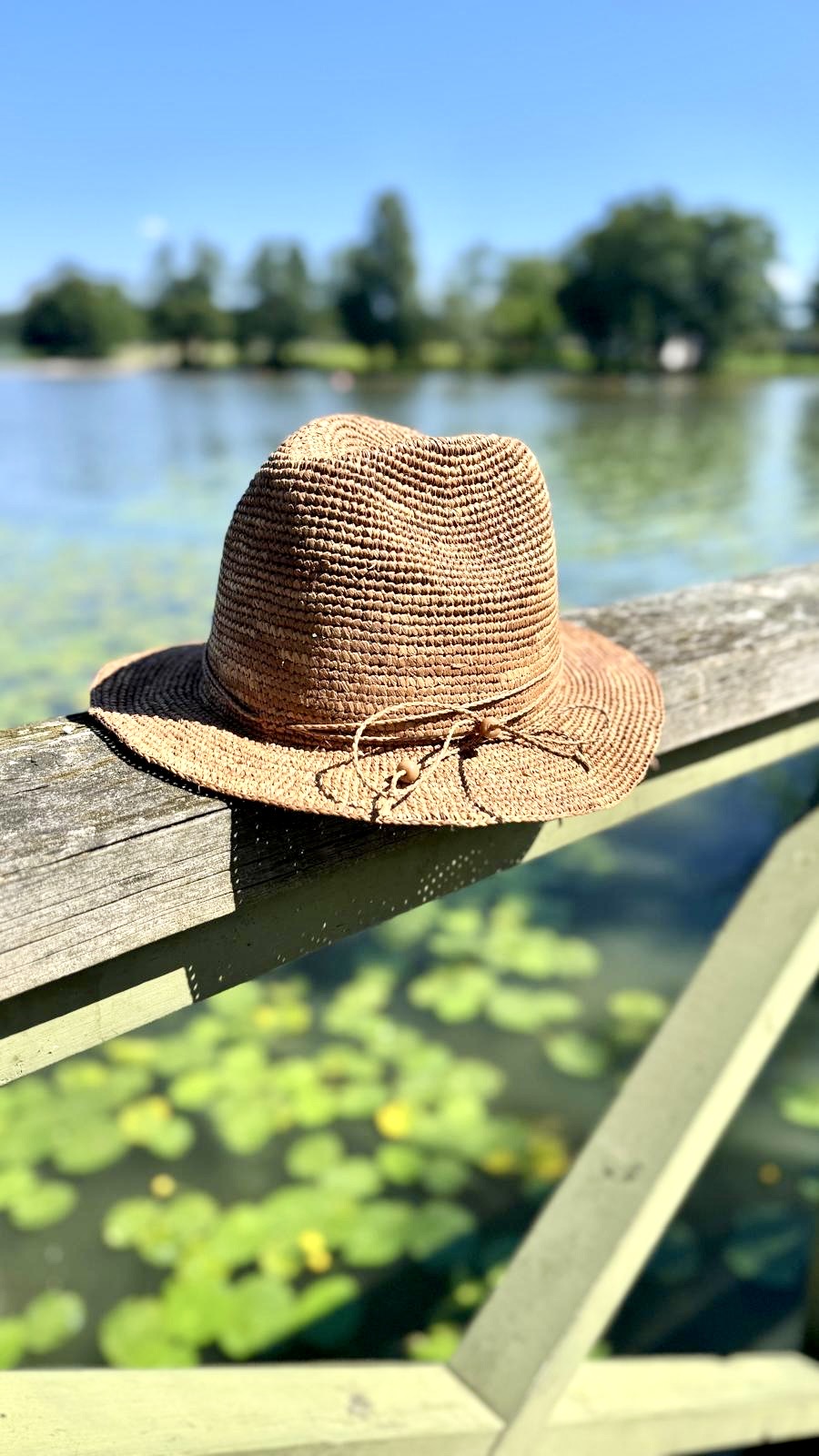 DEDE RAFFIA HAT LIGHT BROWN 