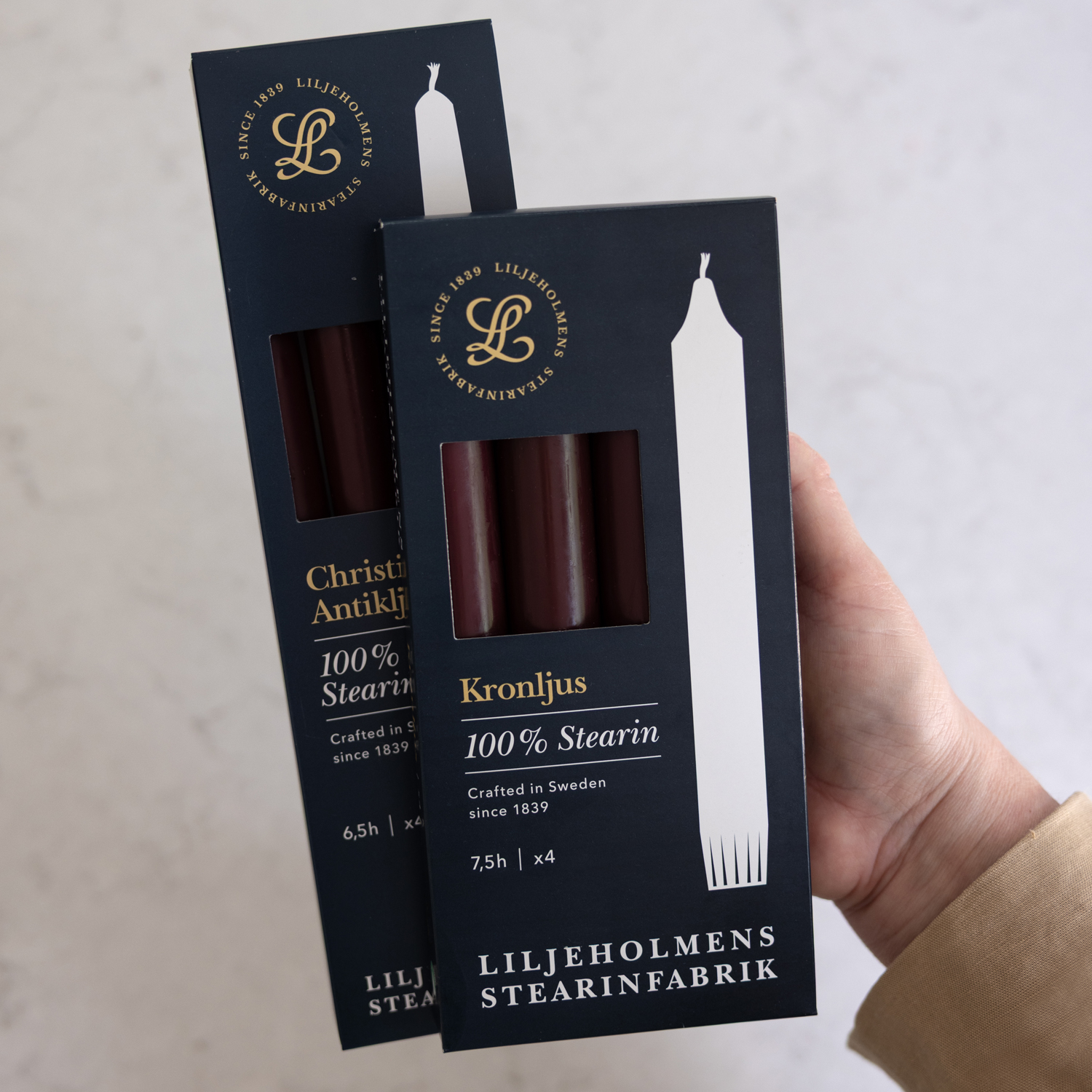 Kronljus 4-p Vinröd - 7