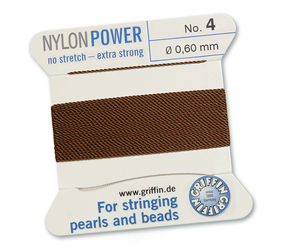 Griffin Nylon Power brun pärltråd välj storlek - 2