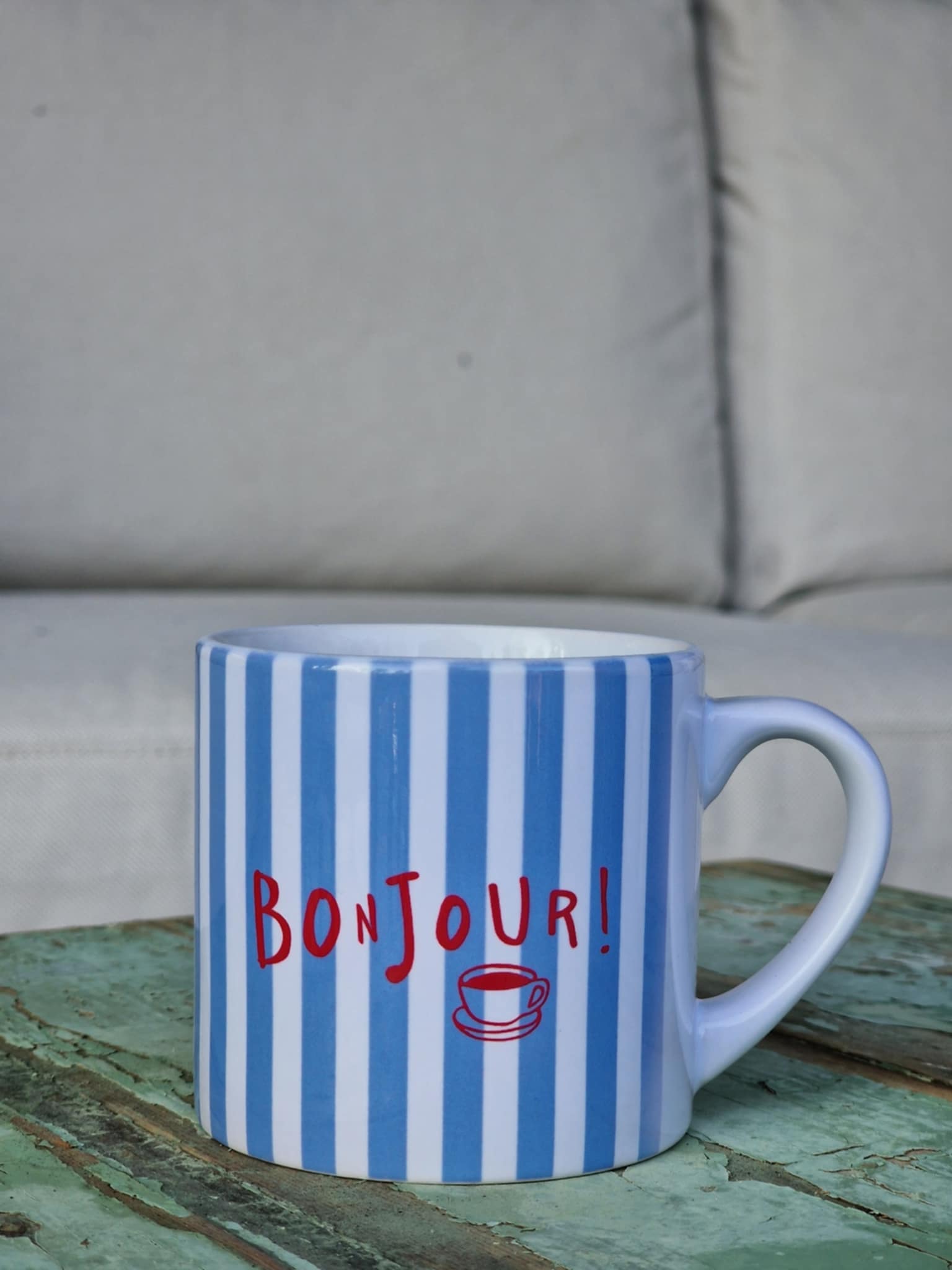 Mugg (liten) "Bonjour"