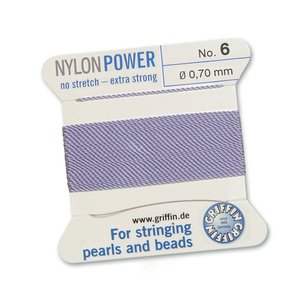 Griffin Nylon Power ljuslila pärltråd – välj storlek  - 3