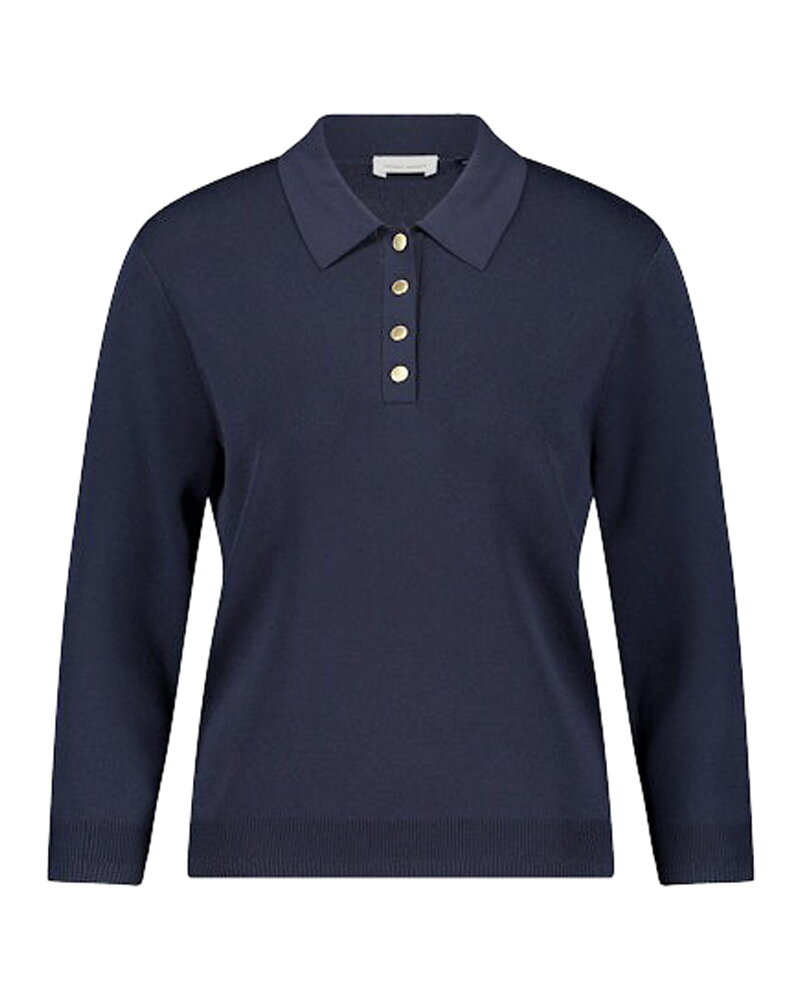 Jumper piké med 3/4-dels ärm marinblå