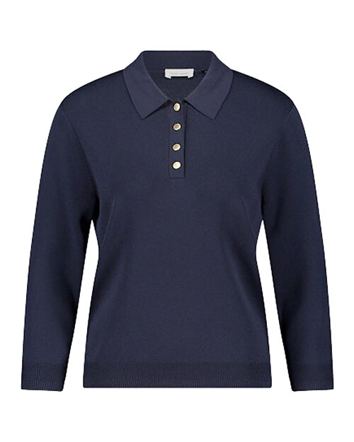 Jumper piké med 3/4-dels ärm marinblå