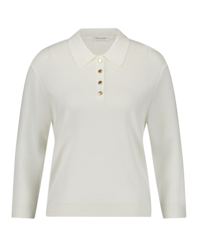 Jumper piké med 3/4-dels ärm offwhite