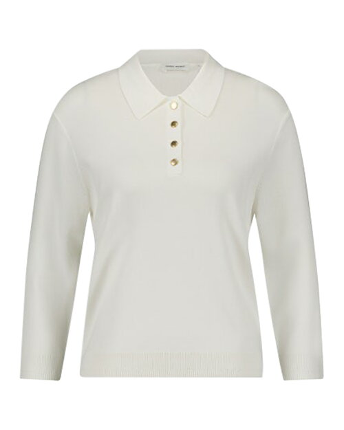 Jumper piké med 3/4-dels ärm offwhite