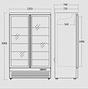 Displayfrys  DF1006 BE, 1006  liter