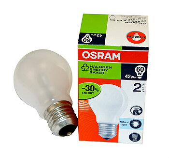 Osram Halogenlampa 42W (60W) E27 Matt 