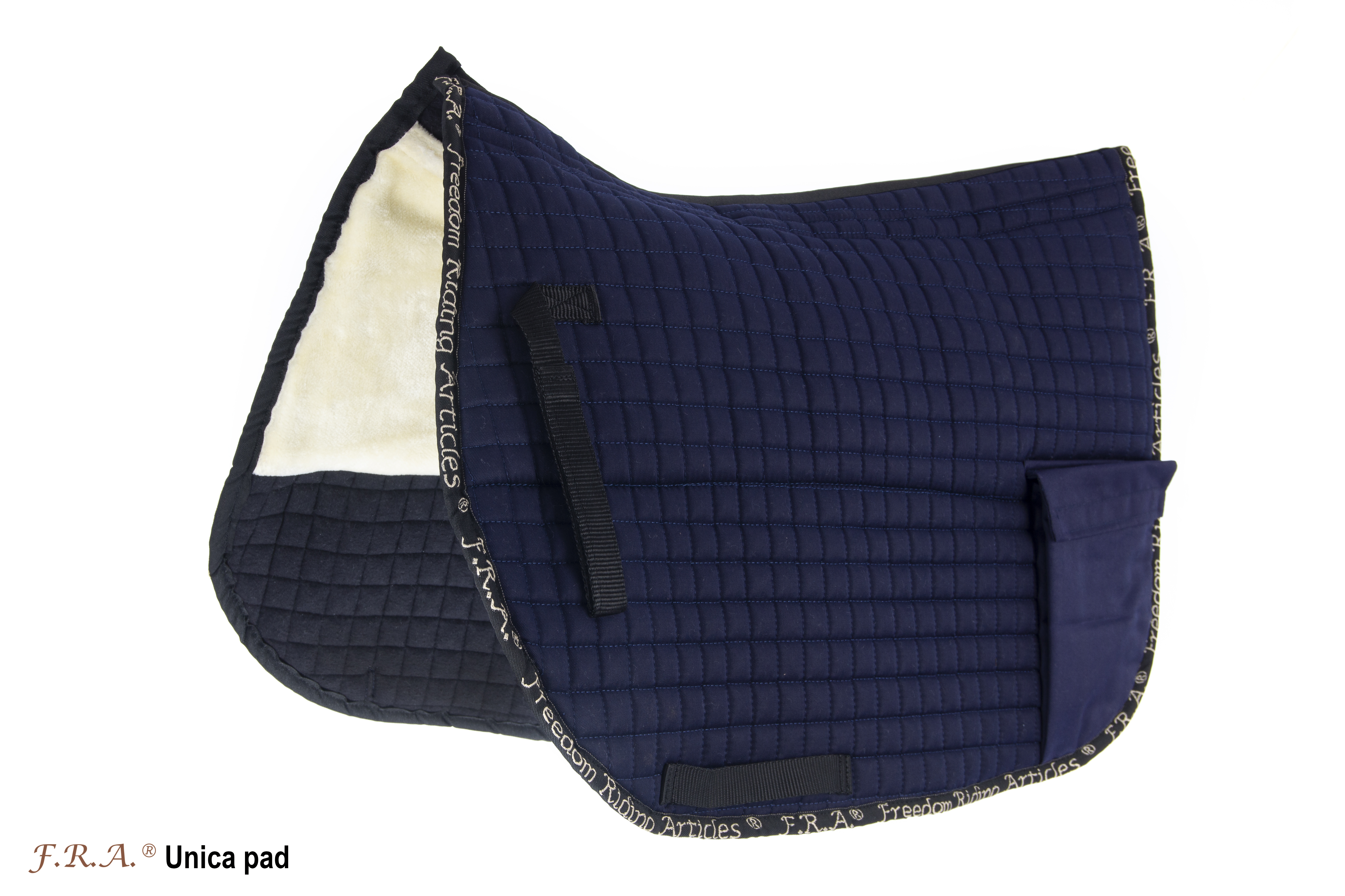 F.R.A.® Saddle pad with side pockets (incl. inserts!), brown - 3