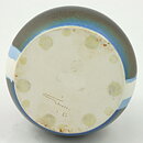 Claes Thell (1988) Swelling Vase with Brown/Blue/White Haresfur Glaze 16/12 cm