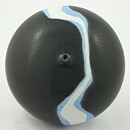 Claes Thell (1988) Swelling Vase with Brown/Blue/White Haresfur Glaze 16/12 cm