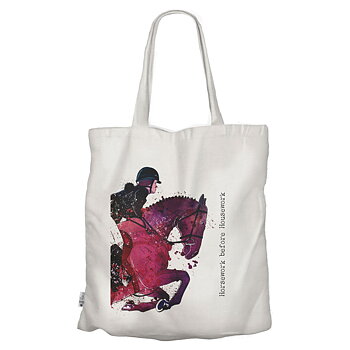 Shopping Bag Vivid Squid Horse Motif Horsework Before Housework