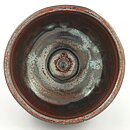 Isak Isaksson (2000s) Unique Chawan Bowl with Black/Red Glaze 12 cm #28