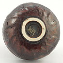 Isak Isaksson (2000s) Unique Chawan Bowl with Black/Red Glaze 12 cm #28