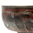 イサク・イサクソン  一点もの  黒/赤色のボウル  茶碗  (12cm)  2000年代  #28