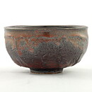 Isak Isaksson (2000s) Unique Chawan Bowl with Black/Red Glaze 12 cm #28