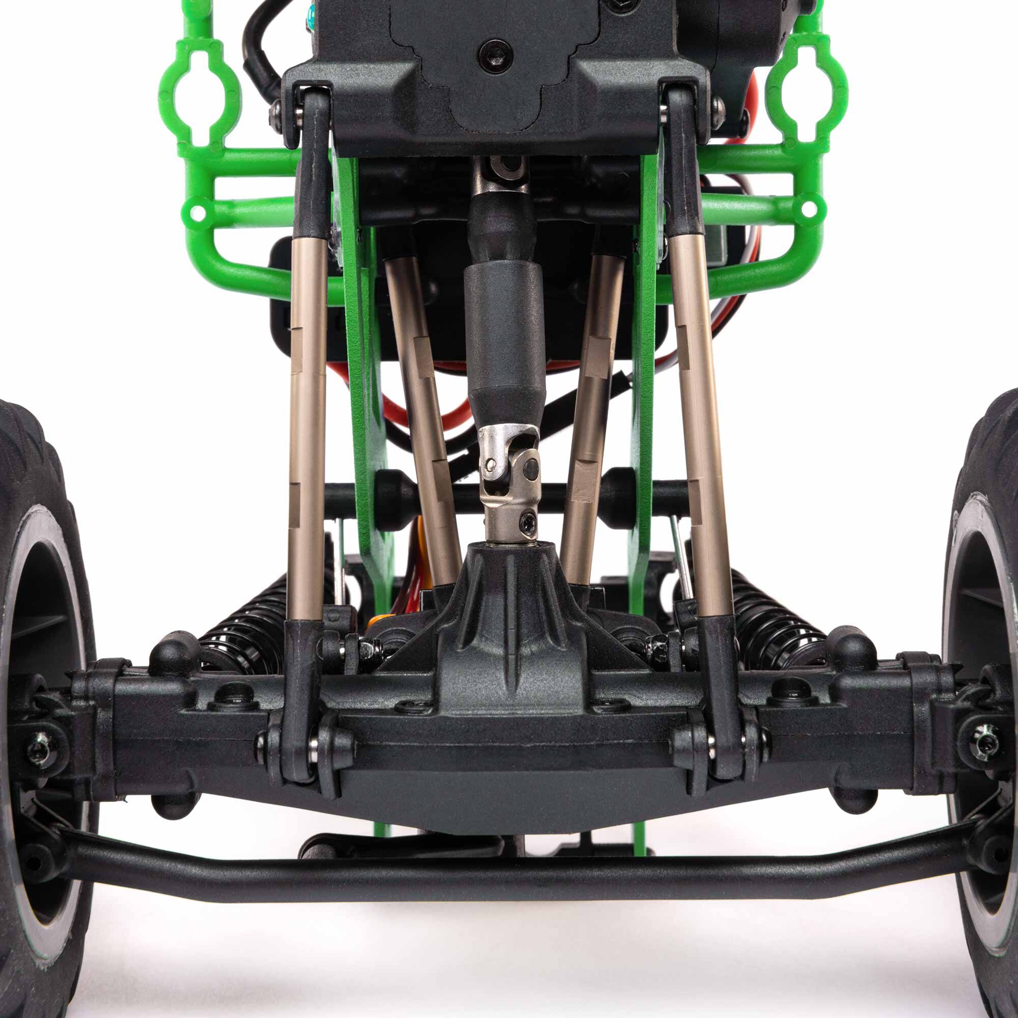 Losi 1/18 Mini LMT Grave Digger 2S 4X4 RTR Brushed Monster Truck (Battery & Charger Included), Green - 11