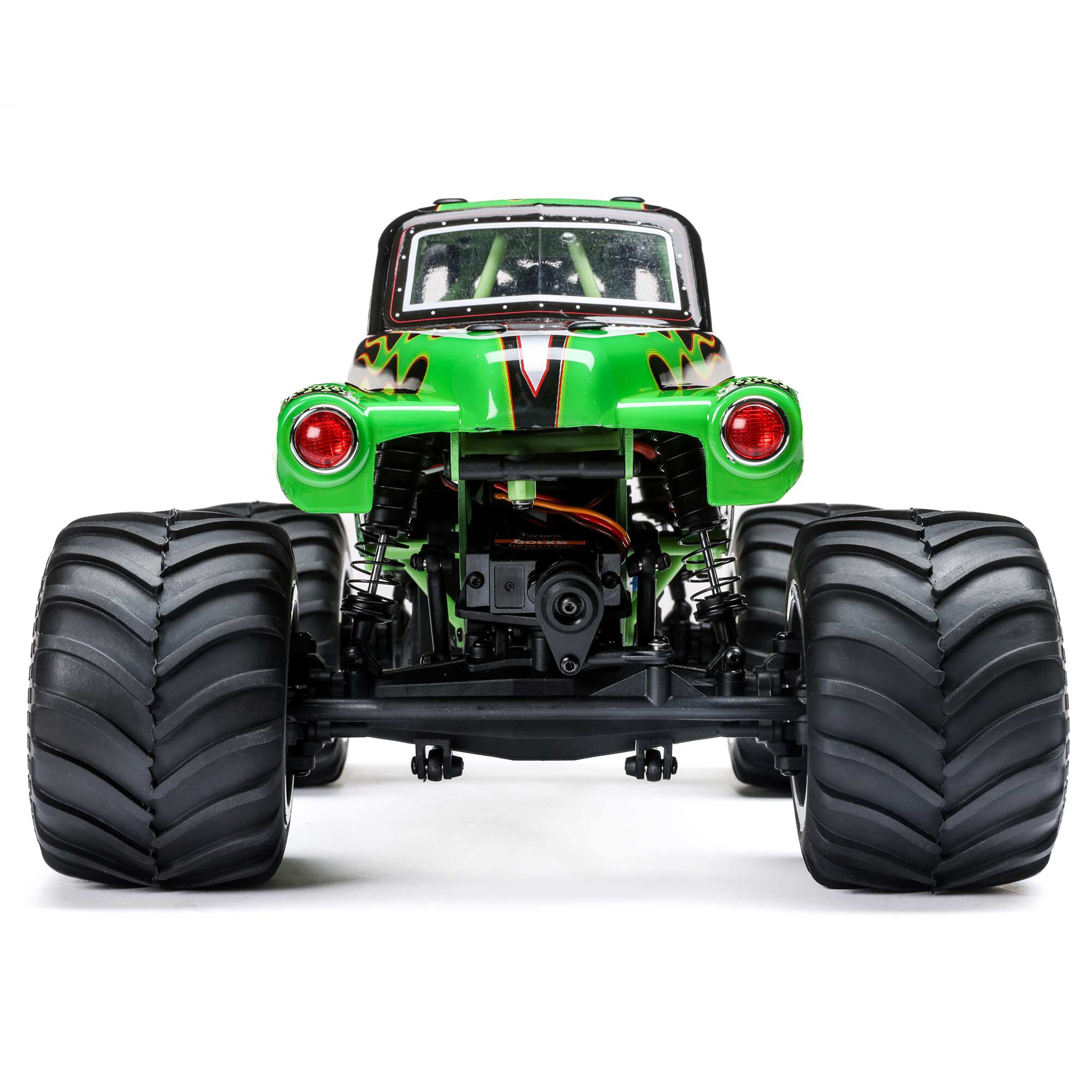 Losi 1/18 Mini LMT Grave Digger 2S 4X4 RTR Brushed Monster Truck (Battery & Charger Included), Green - 20