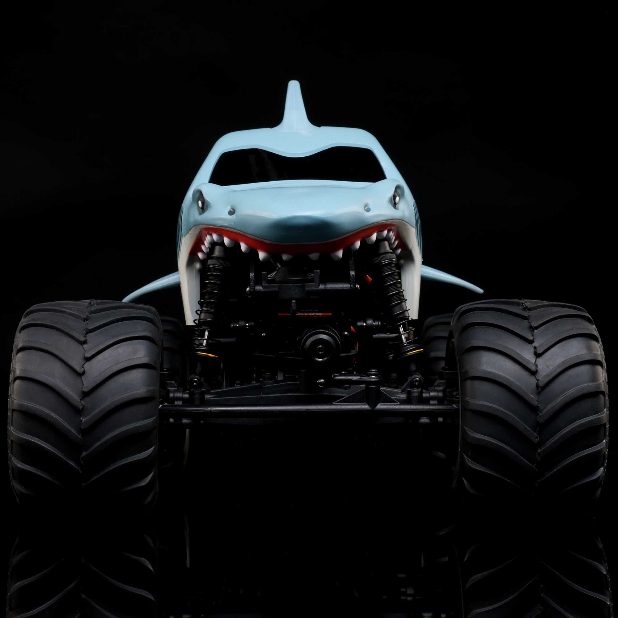 Losi 1/18 Mini LMT Megalodon 2S 4X4 RTR Brushed Monster Truck (Battery & Charger Included), Blue - 19