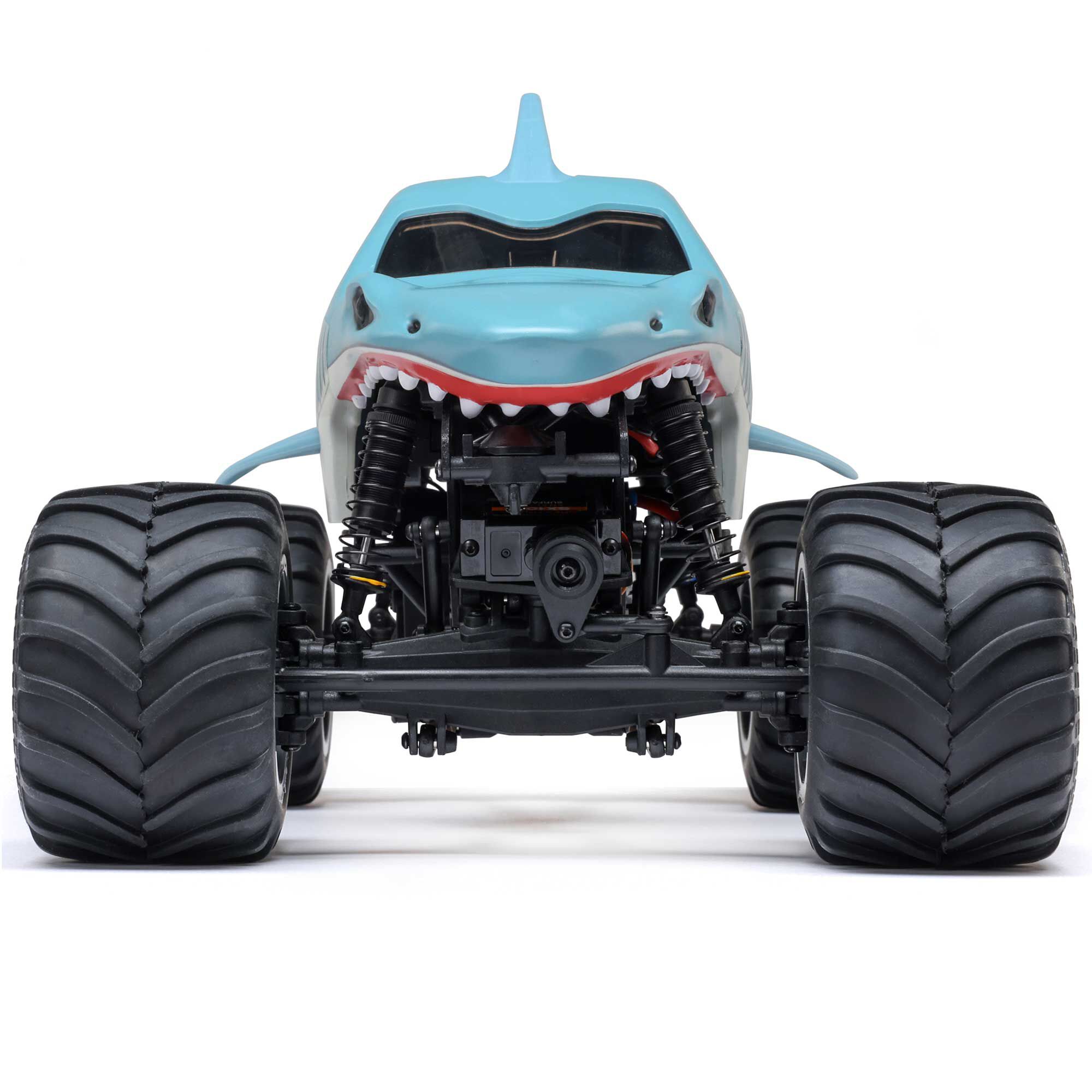 Losi 1/18 Mini LMT Megalodon 2S 4X4 RTR Brushed Monster Truck (Battery & Charger Included), Blue - 4