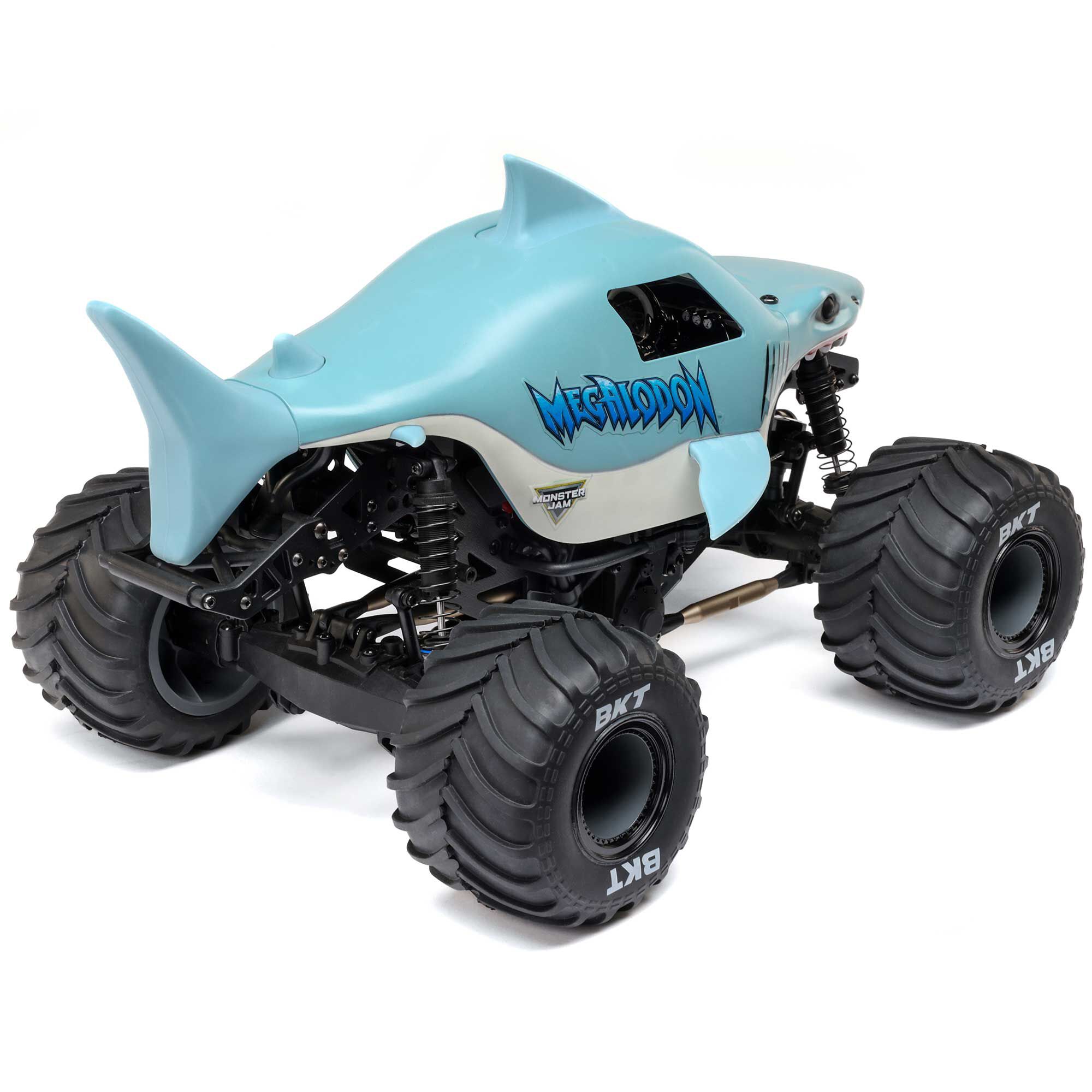 Losi 1/18 Mini LMT Megalodon 2S 4X4 RTR Brushed Monster Truck (Battery & Charger Included), Blue - 9