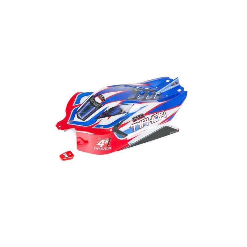 ARRMA TYPHON TLR Tuned Finished Body Red/Blue