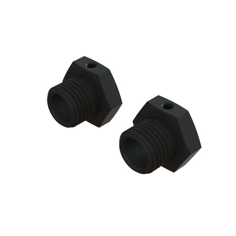 ARRMA Aluminum Wheel Hex 17mm - 14.6mm Thick, Black (2)